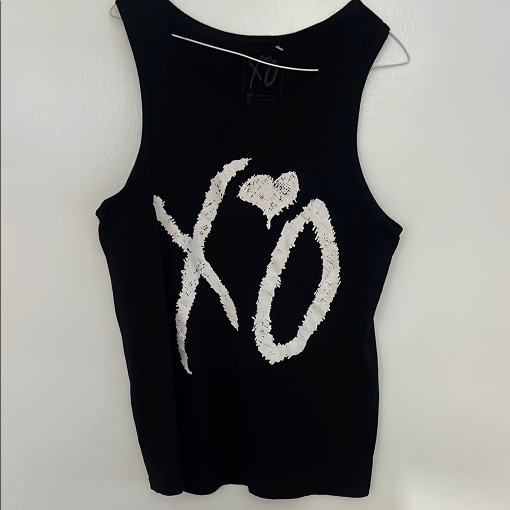 The weeknd xo Black Graphic Sleeveless Muscle Tee